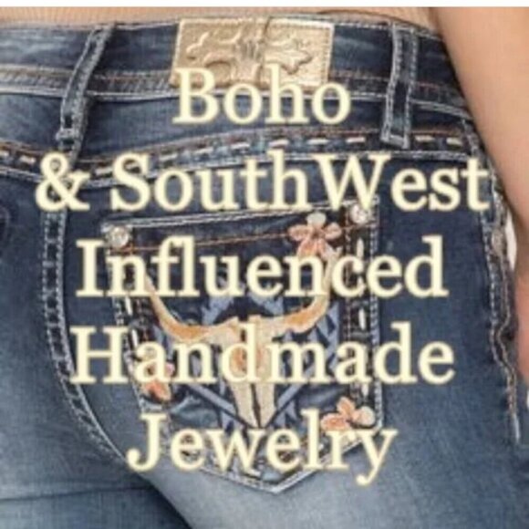 Rustic SouthWestern Flair! Leather + Jasper + Natural Howlite Hoop Earrings - Picture 6 of 7